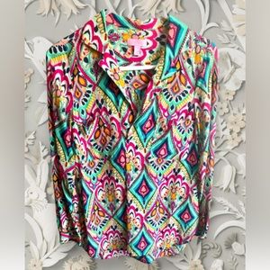 Lilly Pulitzer Boston Top Ikat Pattern size S